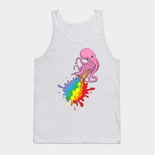 Octopus with Rainbow Tank Top